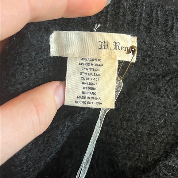 Black Knit Button Up Cardigan Sweater - Picture 8 of 8